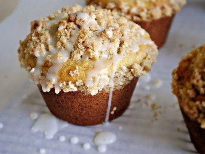 Рецепт кексов лимонных с крошкой и глазурью