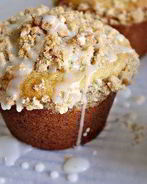 Кексы лимонные с крошкой и глазурью