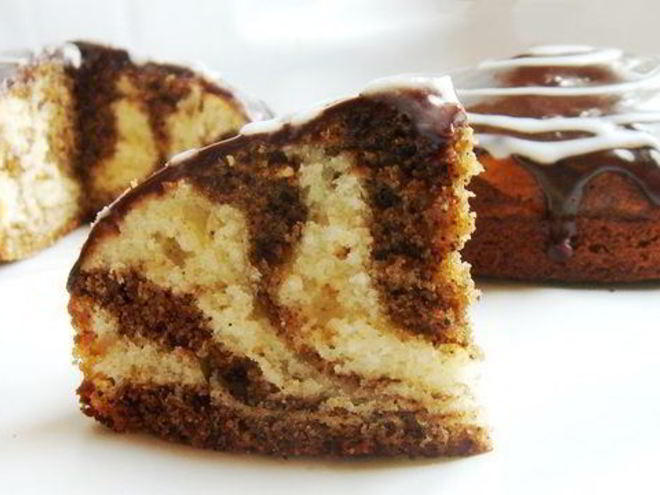 Рецепт кофейного мраморного кекса с рикоттой и ромом