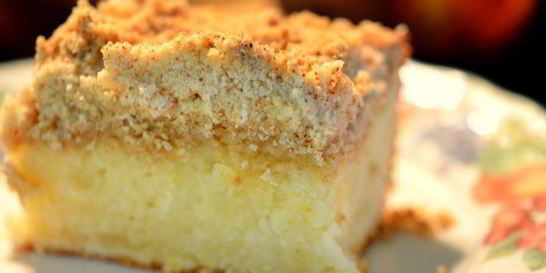 Лимонный кекс с крошкой и лимонным кремом