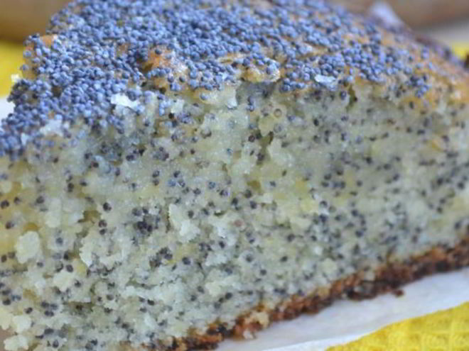 Рецепт лимонного кекса с маком