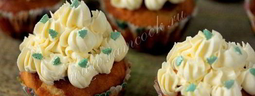 лимонные кексы с кремом из белого шоколада. Шаг 10