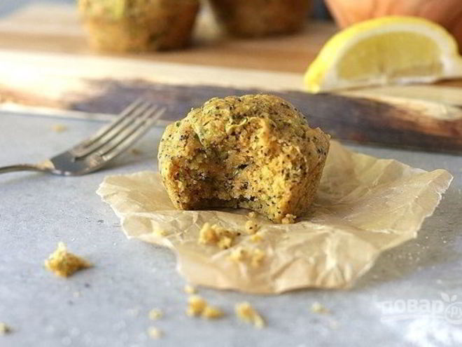 Рецепт лимонных кексов с цукини