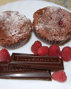 Малиновые кексы-брауни