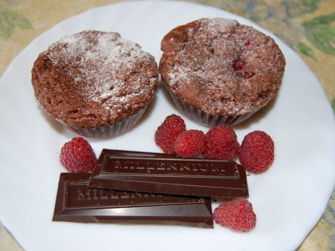 Рецепт малиновых кексов-брауни