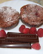 Малиновые кексы-брауни