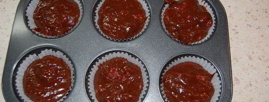 малиновые кексы-брауни. Шаг 2