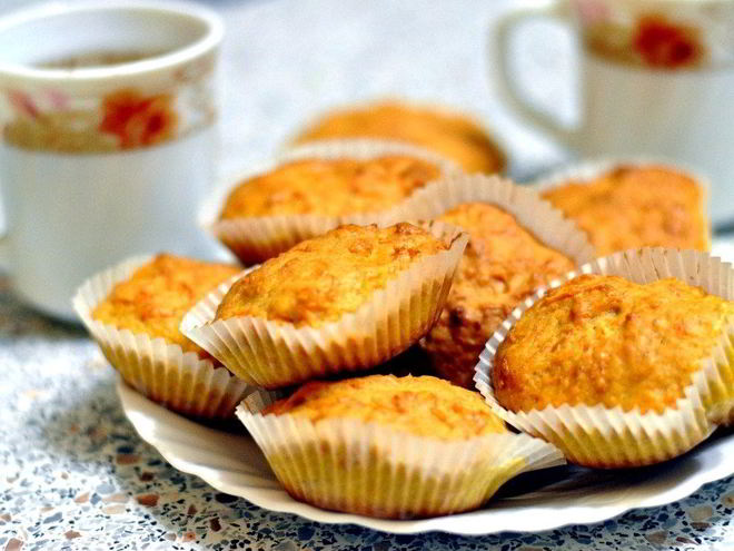 Рецепт морковных кексов со сметаной
