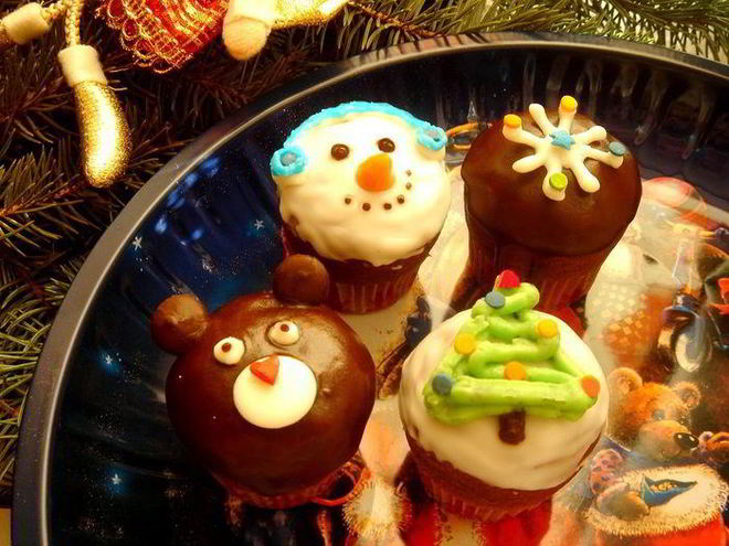 Рецепт новогодних кексиков