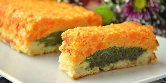 Овощной кекс с красивым разрезом