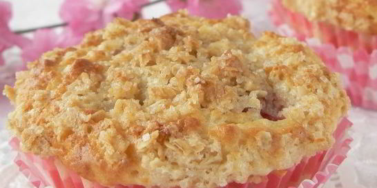 Овсяные кексы с ревенем