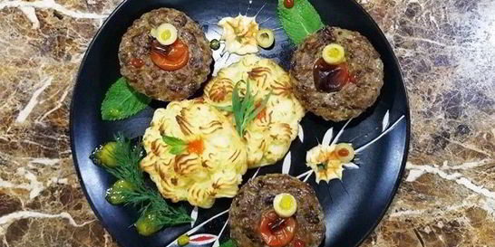 Печеночные кексы с картофелем дюшес