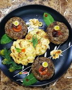 Печеночные кексы с картофелем дюшес