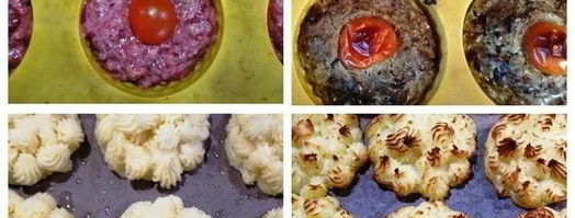 печеночные кексы с картофелем дюшес. Шаг 3