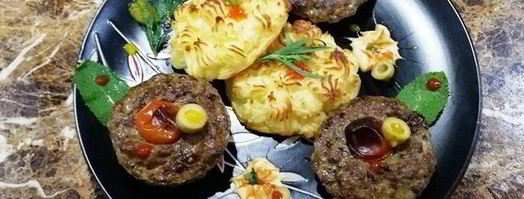 печеночные кексы с картофелем дюшес. Шаг 5