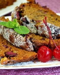 Постный кекс с вишней