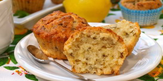 Постные мятные кексы с лимоном
