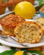 Постные мятные кексы с лимоном