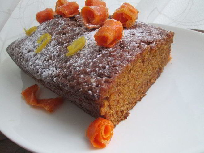 Рецепт пряного морковного кекса с цукатами