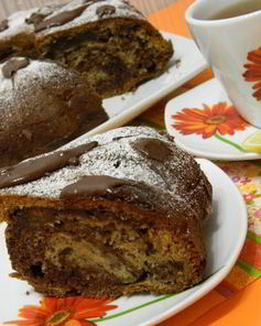 Шоколадно-банановый кекс