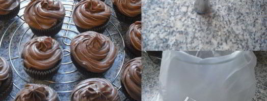 шоколадные капкейки украшенные шоколадным фростингом. Шаг 10