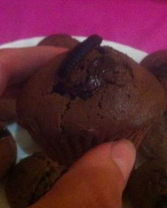 Шоколадные кексы с печеньем