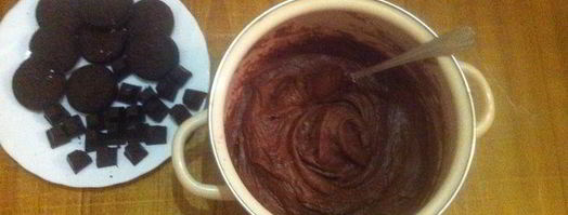 шоколадные кексы с печеньем. Шаг 3