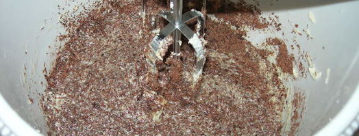 шоколадные кексы с персиками. Шаг 3