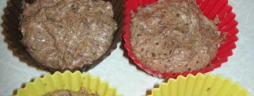 шоколадные кексы с персиками. Шаг 5