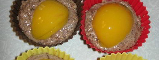 шоколадные кексы с персиками. Шаг 6