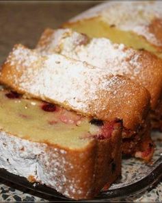 Творожный кекс с клюквой