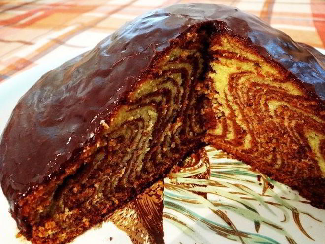 Рецепт волнистого кекса под шоколадным соусом невесомая нежность