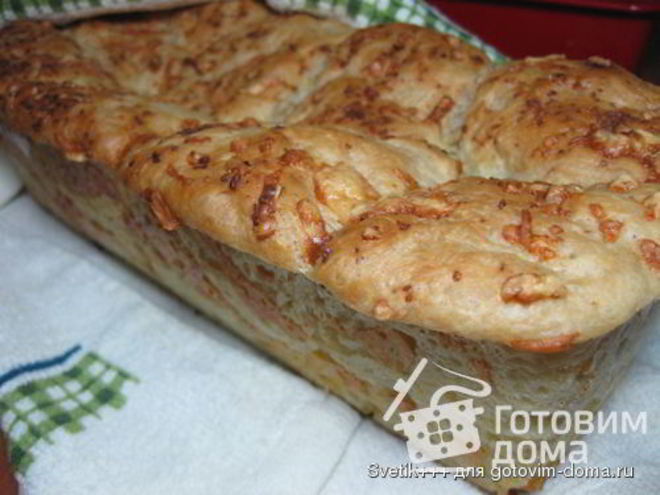 Рецепт ароматного хлебушка с сыром и чесноком