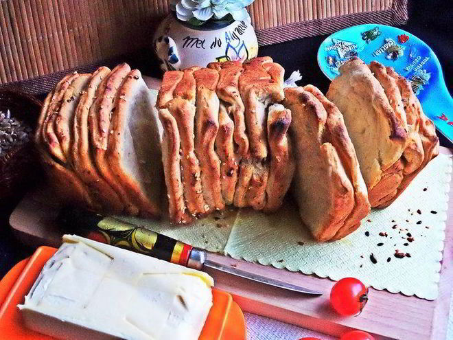 Рецепт итальянского хлеба гармошка