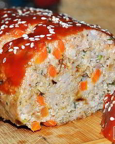 Мясной хлеб из свиного фарша с овощами