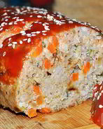 Мясной хлеб из свиного фарша с овощами