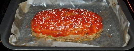 мясной хлеб из свиного фарша с овощами. Шаг 5