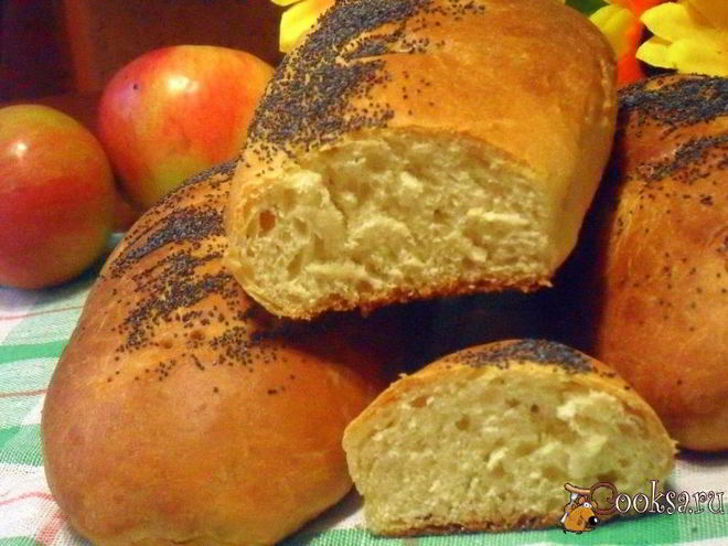 Рецепт сдобного батона с маком