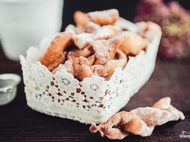 Рецепт хвороста на молоке