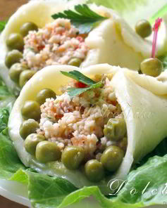 Конвертики из сыра с салатом На здоровье