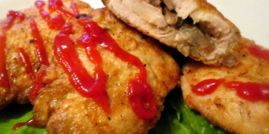 Конвертики с грибами и сыром