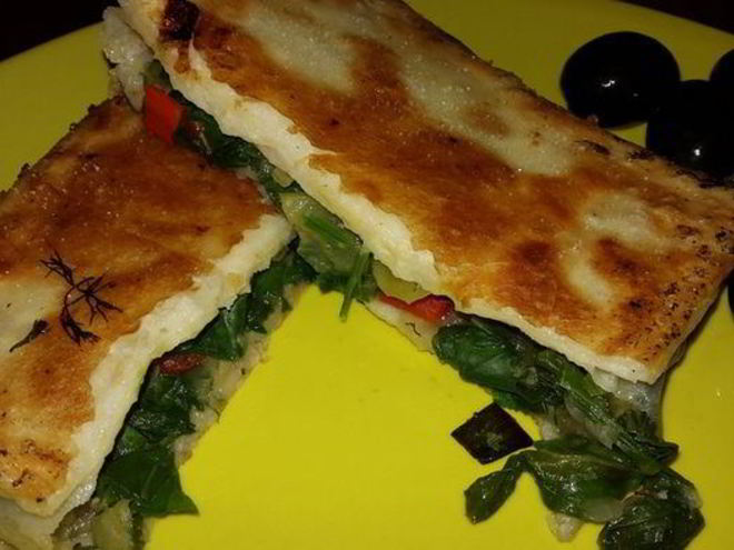 Рецепт конвертиков с мангольдом, болгарским перцем и зеленью