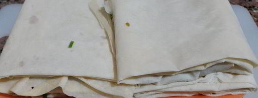 конвертики с мангольдом, болгарским перцем и зеленью. Шаг 5