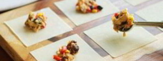 конвертики с овощной начинкой. Шаг 4