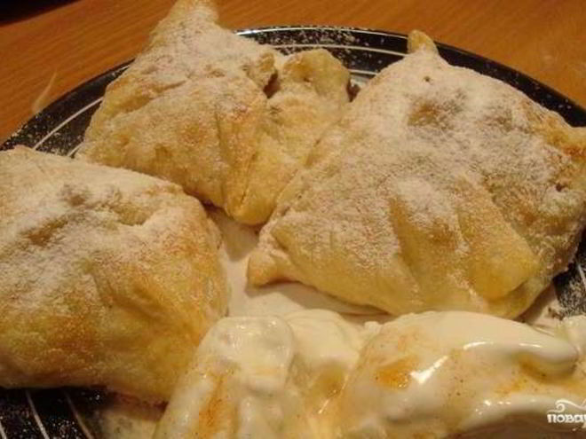 Рецепт конвертиков с яблоками