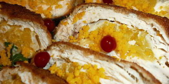 Куриные конвертики с апельсинами