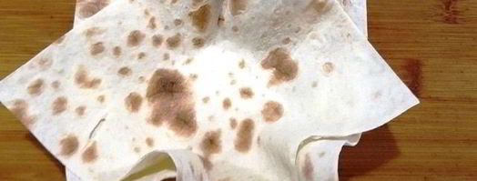 греча с печенью в корзинке из лаваша. Шаг 9