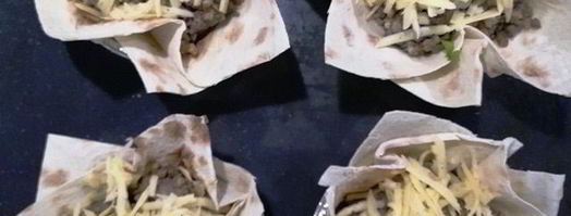 греча с печенью в корзинке из лаваша. Шаг 10