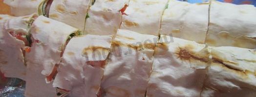 лаваш с колбасой и сыром. Шаг 11