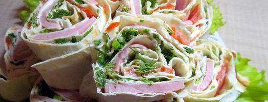 лаваш с колбасой и сыром. Шаг 12